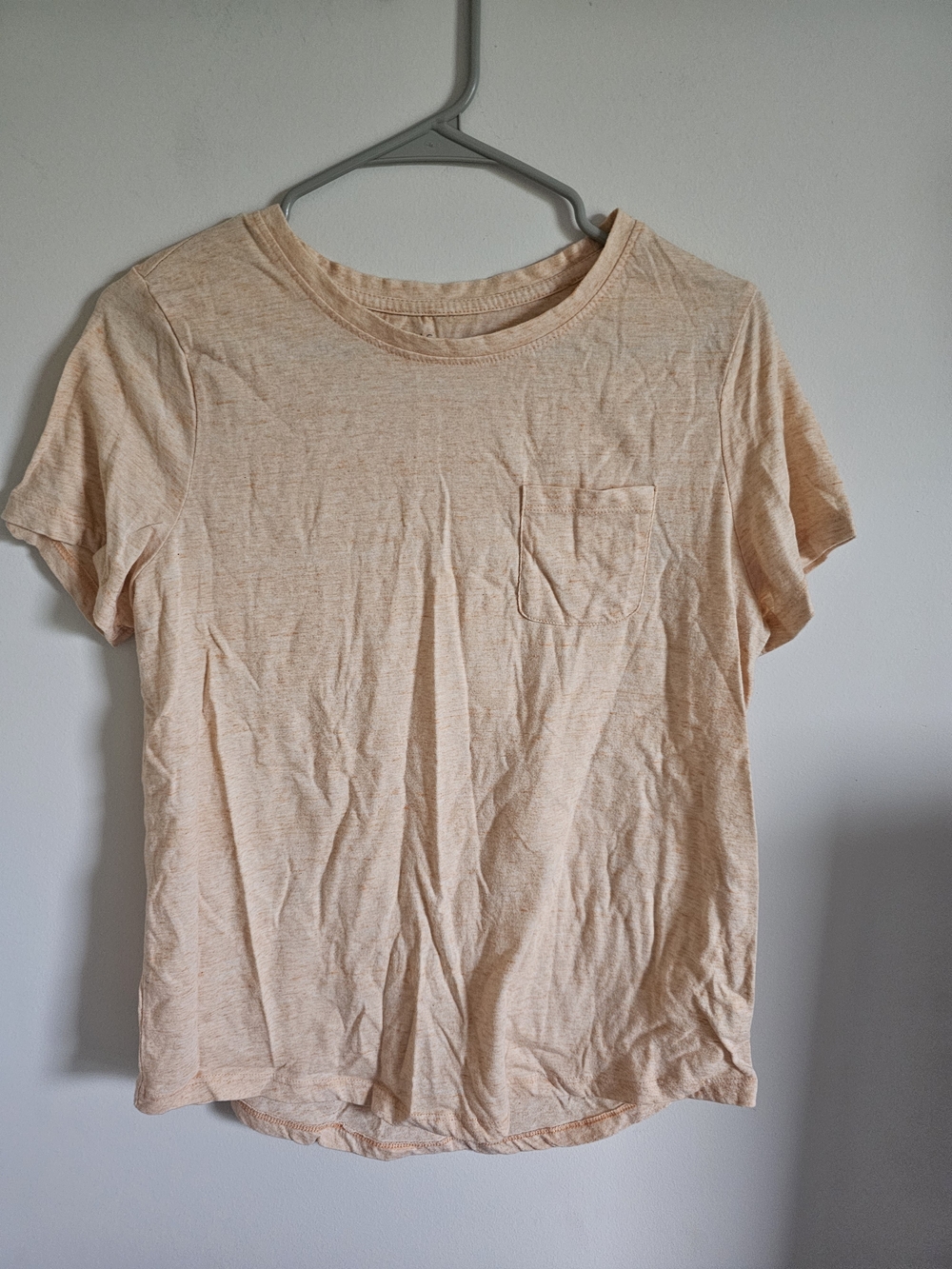 Falls Creek Women's Short Sleeve Crew Neck Tee in Light Peach